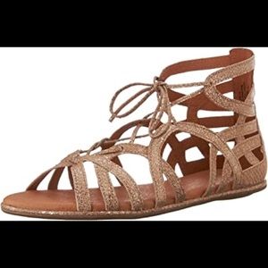 Gentle Souls Gold Gladiator Sandal
